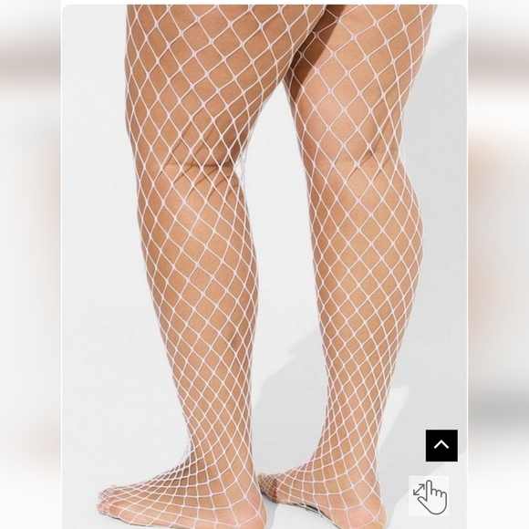 🆕️ WHITE FISHNET TIGHTS - PLUS SIZE - Picture 2 of 3